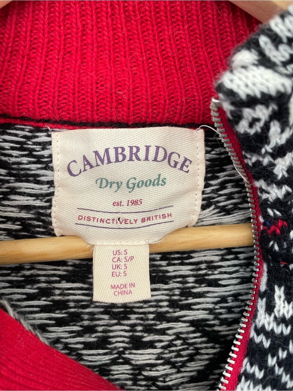 Cambridge Dry Goods Nordic Winter Sweater, Lambswool blend, small - Picture 7 of 7